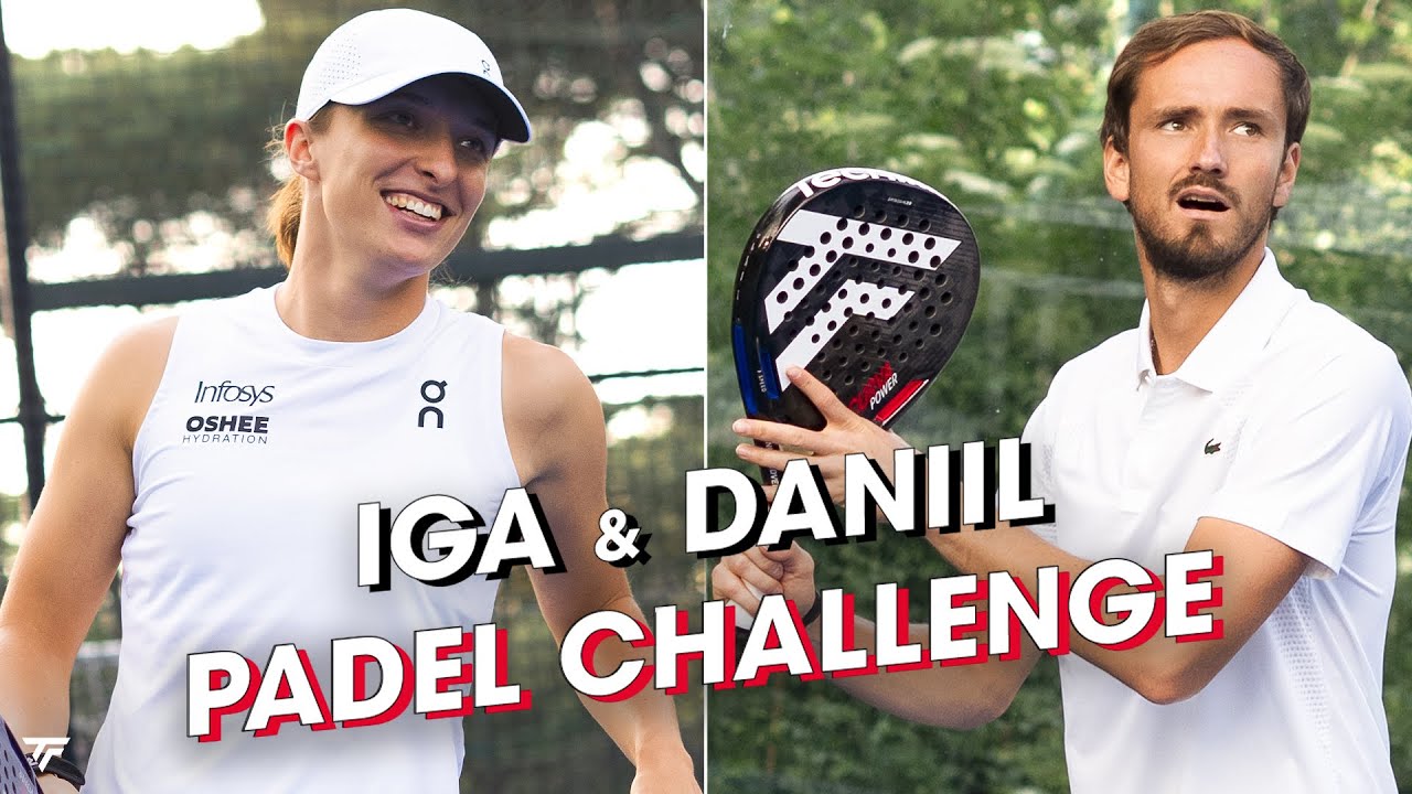Professional padel players are challenged by Iga Swiatek and Daniil Medvedev in a special crossover tournament for Tecnifibre.