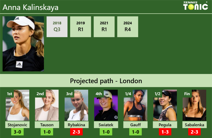 Anna Kalinskaya Stats info