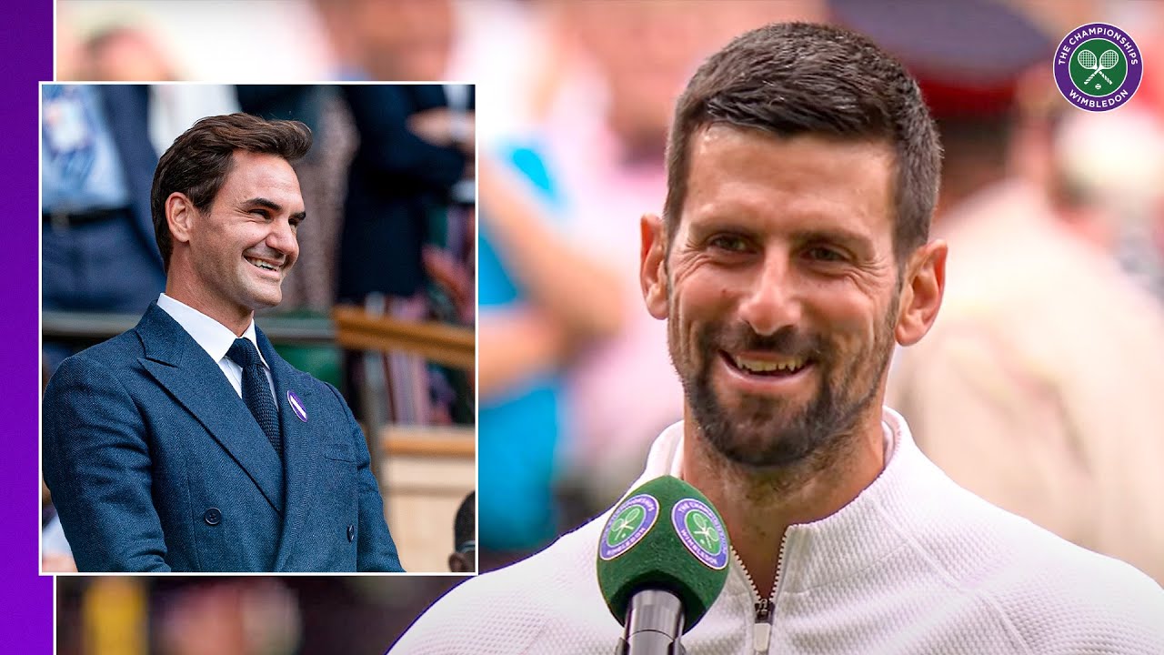 Djokovic jokes about finally winning in front of Federer after beating De Minaur