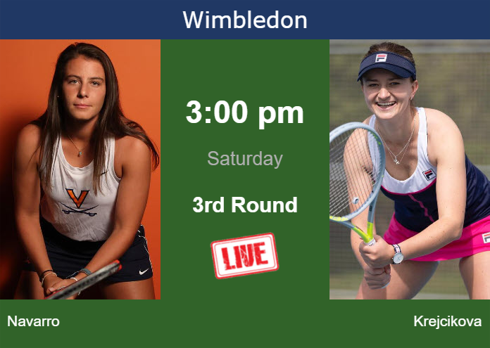 Friday Live Streaming Emma Navarro vs Barbora Krejcikova