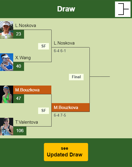 Marie Bouzkova Draw info