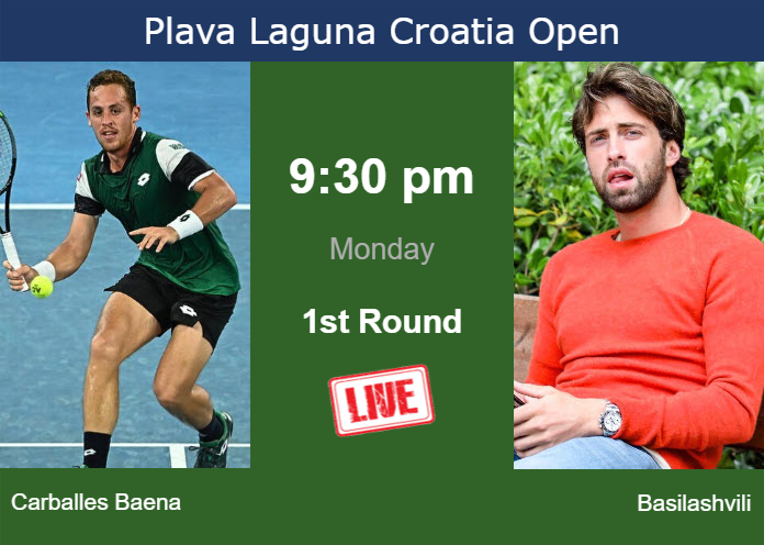 Monday Live Streaming Roberto Carballes Baena Vs Nikoloz Basilashvili Monday Live Streaming Roberto Carballes Baena vs Nikoloz Basilashvili