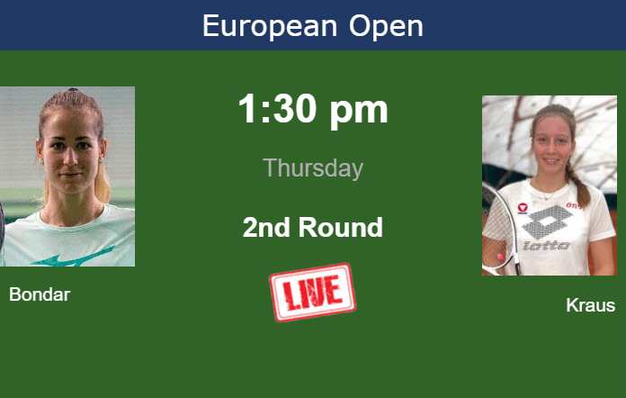 Thursday Live Streaming Anna Bondar vs Sinja Kraus