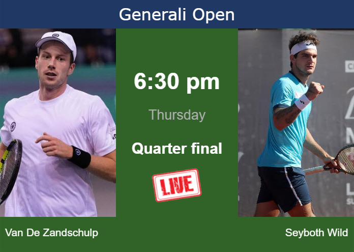 How to watch Van De Zandschulp vs. Seyboth Wild on live streaming in Kitzbuhel on Thursday Thursday Live Streaming Botic Van De Zandschulp vs Thiago Seyboth Wild