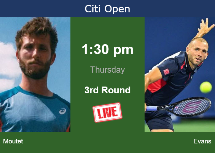 Thursday Live Streaming Corentin Moutet vs Daniel Evans