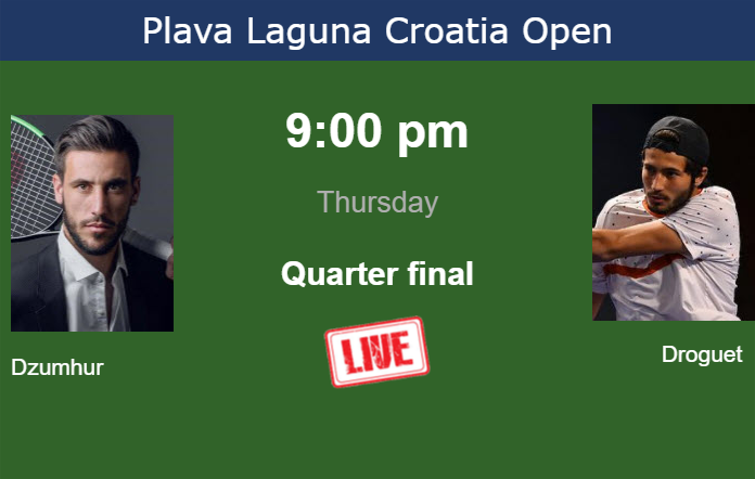 Thursday Live Streaming Damir Dzumhur vs Titouan Droguet