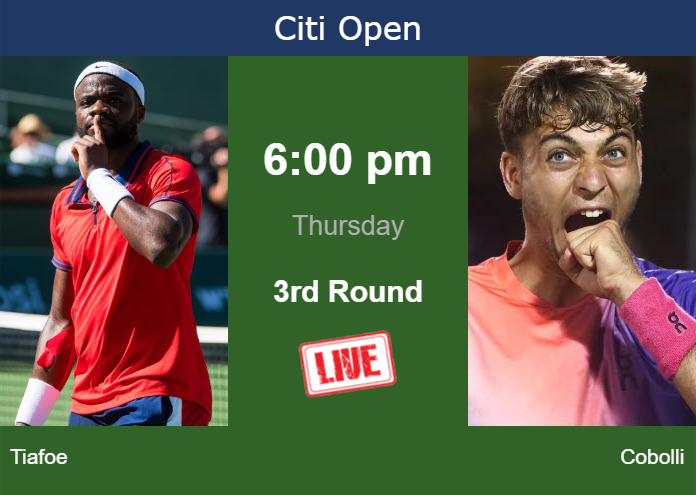 Thursday Live Streaming Frances Tiafoe vs Flavio Cobolli