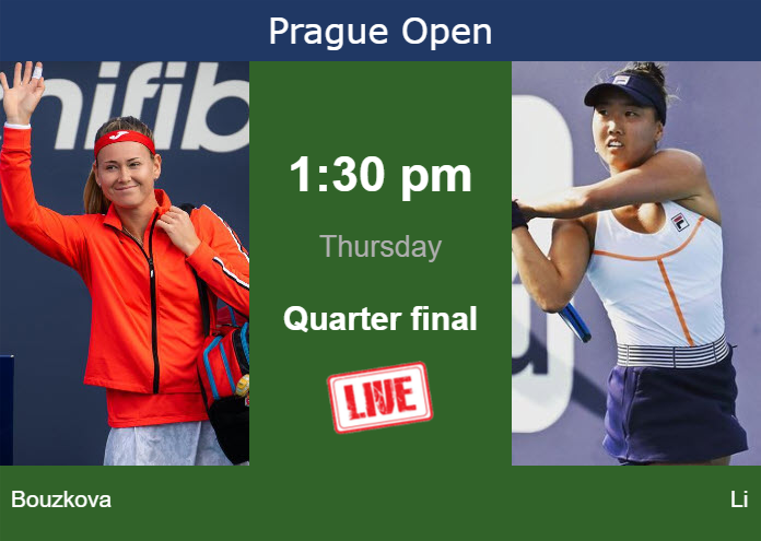 Thursday Live Streaming Marie Bouzkova vs Ann Li