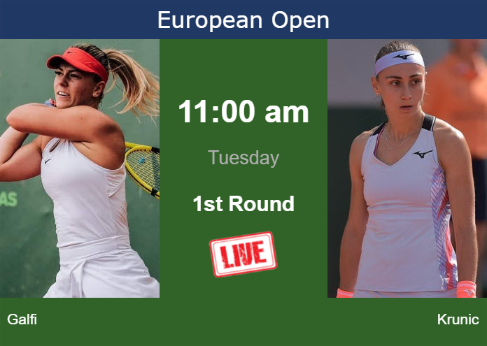 Tuesday Live Streaming Dalma Galfi vs Aleksandra Krunic