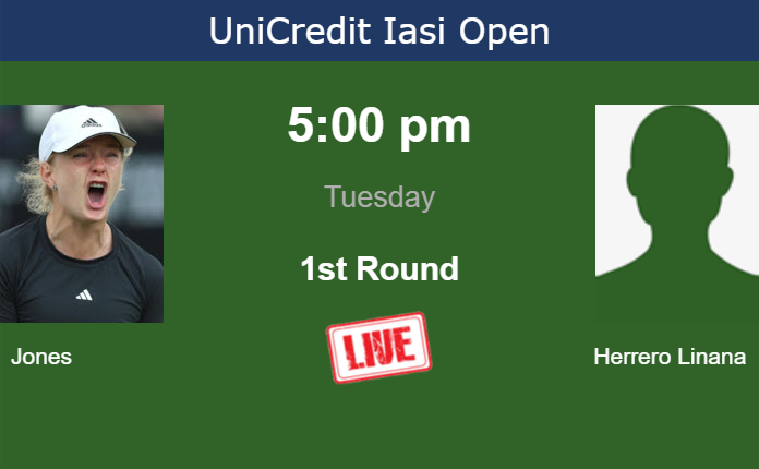 Tuesday Live Streaming Francesca Jones vs Alicia Herrero Linana