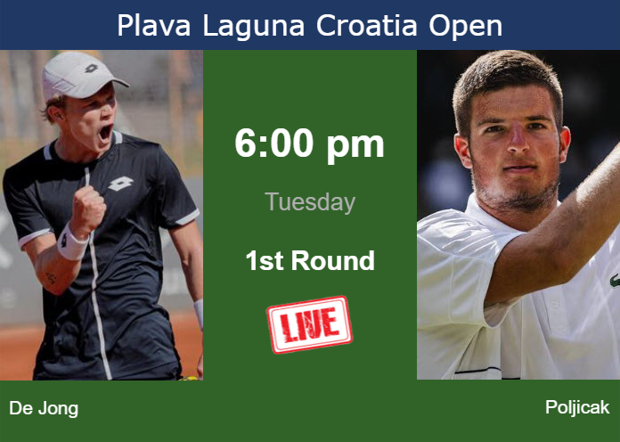 Tuesday Live Streaming Jesper De Jong vs Mili Poljicak