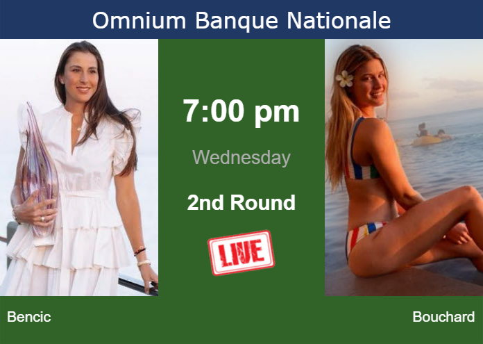 Wednesday Live Streaming Belinda Bencic vs Eugenie Bouchard