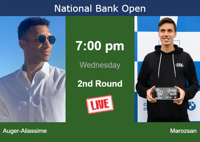 Wednesday Live Streaming Felix Auger-Aliassime vs Fabian Marozsan