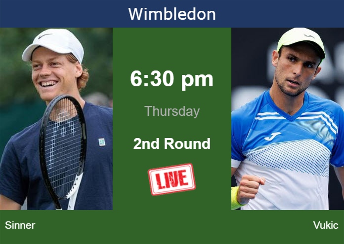 Wednesday Live Streaming Jannik Sinner Vs Aleksandar Vukic Wednesday Live Streaming Jannik Sinner vs Aleksandar Vukic