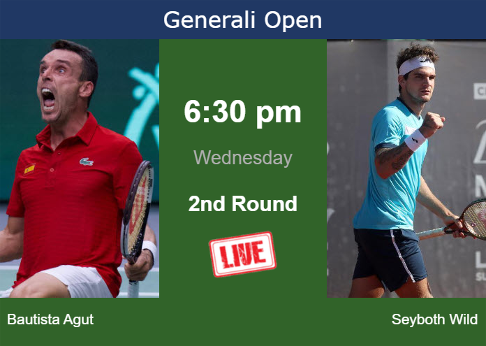 How to watch Bautista Agut vs. Seyboth Wild on live streaming in Kitzbuhel on Wednesday Wednesday Live Streaming Roberto Bautista Agut vs Thiago Seyboth Wild