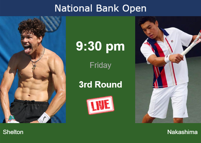 Friday Live Streaming Ben Shelton vs Brandon Nakashima