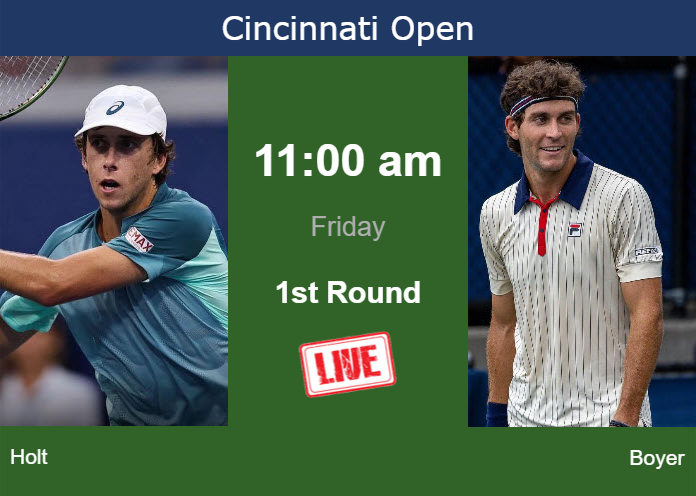 How to watch Holt vs. Boyer on live streaming in Cincinnati on Friday Friday Live Streaming Brandon Holt vs Tristan Boyer