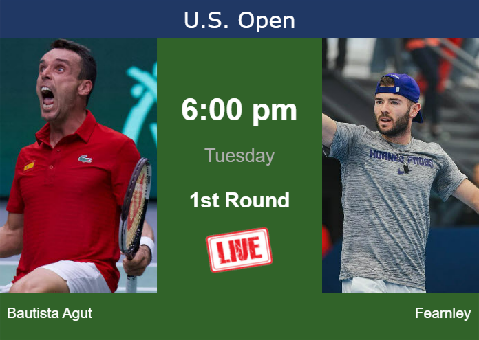 Monday Live Streaming Roberto Bautista Agut vs Jacob Fearnley