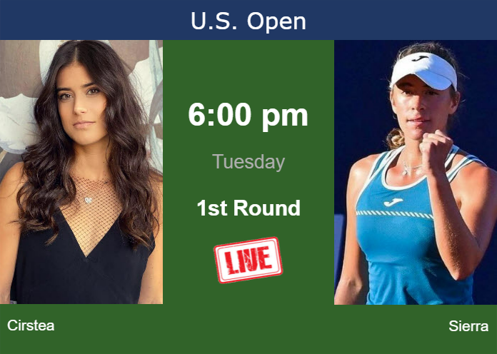 Monday Live Streaming Sorana Cirstea vs Solana Sierra