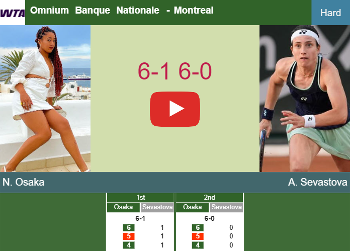 LIVE UPDATES. Naomi Osaka soars past Sevastova in the 4th round – MONTREAL RESULTS Prediction-and-head-to-head-Naomi-Osaka-vs-Anastasija-Sevastova