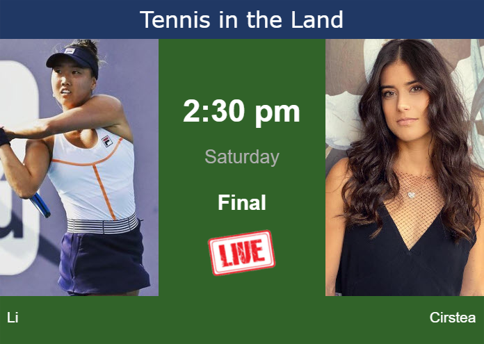 Saturday Live Streaming Ann Li vs Sorana Cirstea
