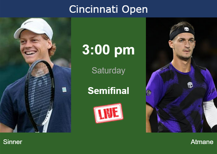 Saturday Live Streaming Jannik Sinner Vs Terence Atmane Saturday Live Streaming Jannik Sinner vs Terence Atmane