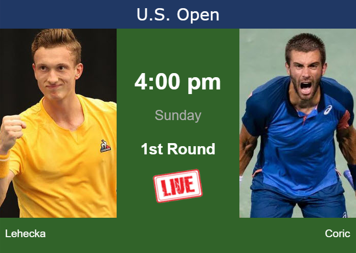 How to watch Lehecka vs. Coric on live streaming at the U.S. Open on Sunday Saturday Live Streaming Jiri Lehecka vs Borna Coric