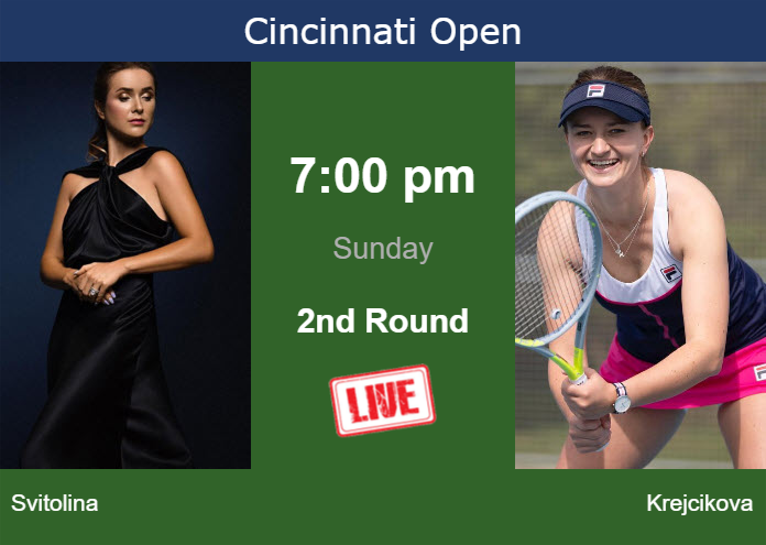 Sunday Live Streaming Elina Svitolina vs Barbora Krejcikova
