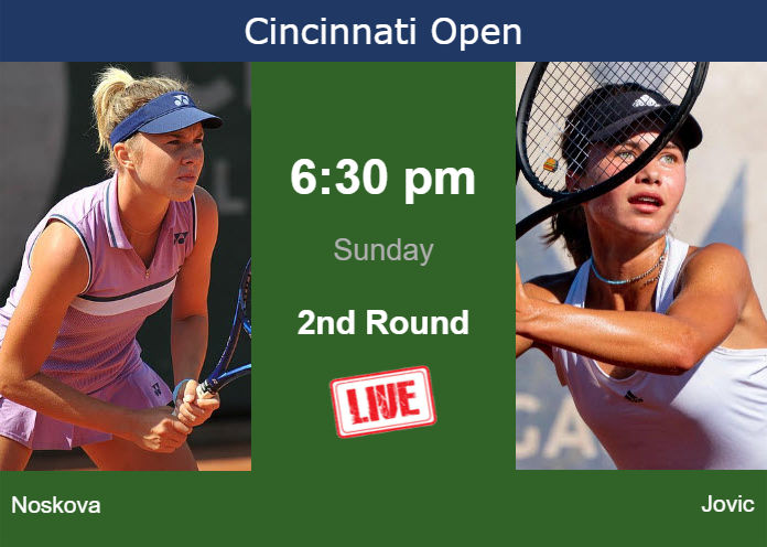 Sunday Live Streaming Linda Noskova vs Iva Jovic