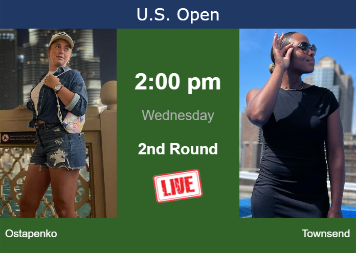 Tuesday Live Streaming Jelena Ostapenko vs Taylor Townsend