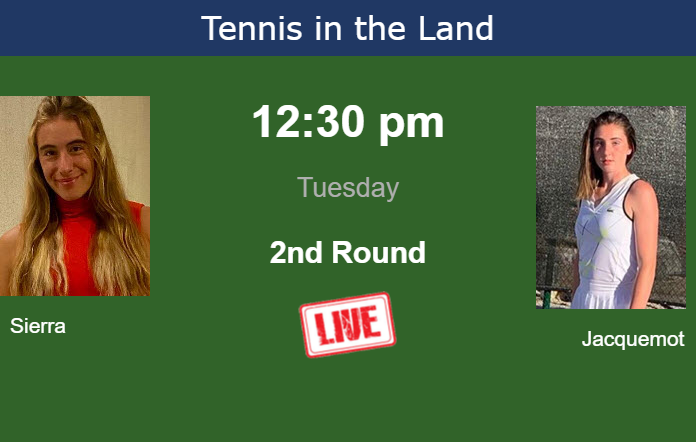Tuesday Live Streaming Solana Sierra vs Elsa Jacquemot