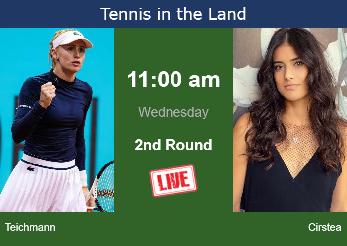 Wednesday Live Streaming Jil Teichmann vs Sorana Cirstea
