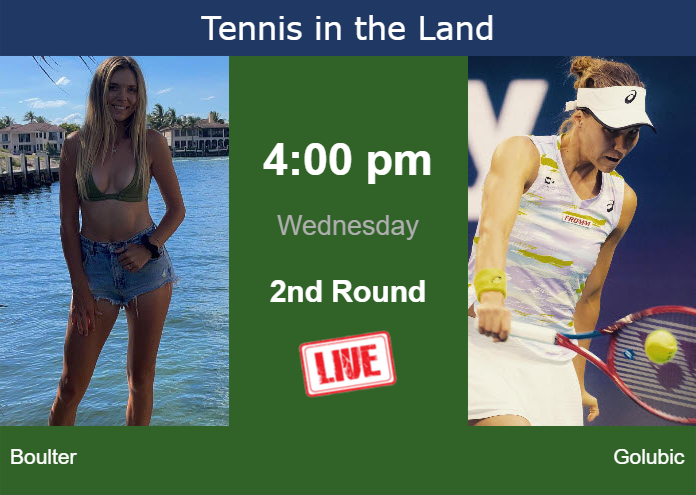 Wednesday Live Streaming Katie Boulter vs Viktorija Golubic