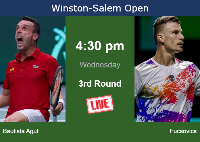 Wednesday Live Streaming Roberto Bautista Agut vs Marton Fucsovics