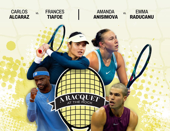 A Racquet At The Rock Brings Elite Tennis To Newark For The First Time With Alcaraz, Tiafoe, Raducanu And Anisimova