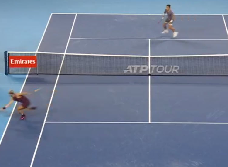 Alcaraz Incredible Passing Shot