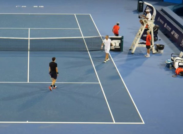 Daniel Evans Retired While Leading 6 4, 2 1 Against Juan Manuel Cerundolo Due To A Wrist Injury