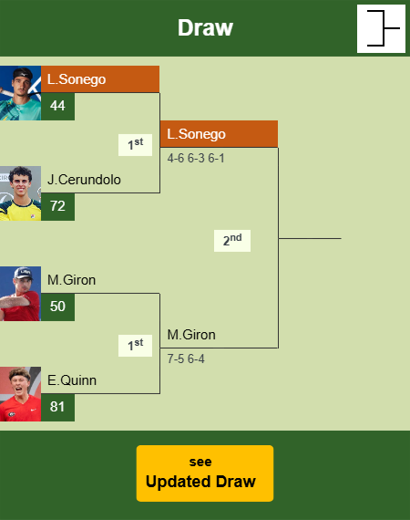 Lorenzo Sonego Draw info