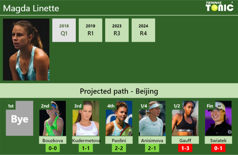 Magda Linette Stats info