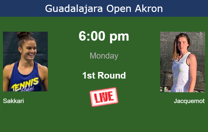 Monday Live Streaming Maria Sakkari vs Elsa Jacquemot