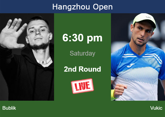 Saturday Live Streaming Alexander Bublik vs Aleksandar Vukic