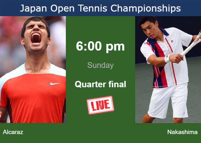 Saturday Live Streaming Carlos Alcaraz vs Brandon Nakashima