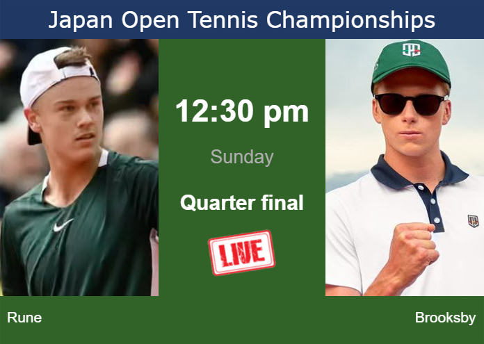 Saturday Live Streaming Holger Rune vs Jenson Brooksby