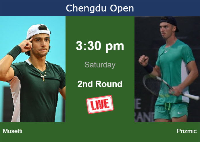 Saturday Live Streaming Lorenzo Musetti vs Dino Prizmic