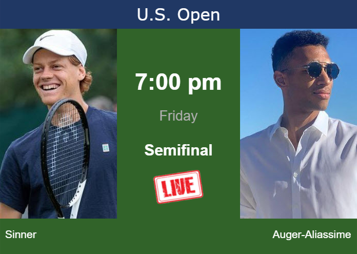 Thursday Live Streaming Jannik Sinner vs Felix Auger-Aliassime
