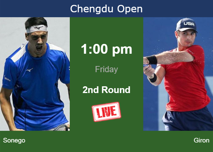 Thursday Live Streaming Lorenzo Sonego vs Marcos Giron