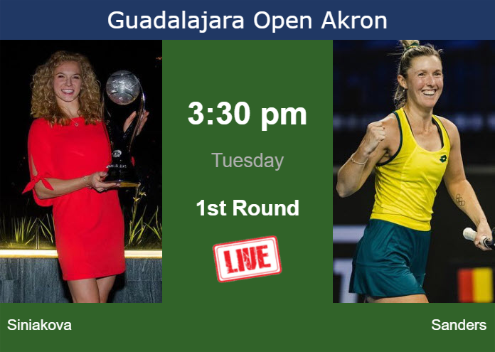 Tuesday Live Streaming Katerina Siniakova vs Storm Hunter