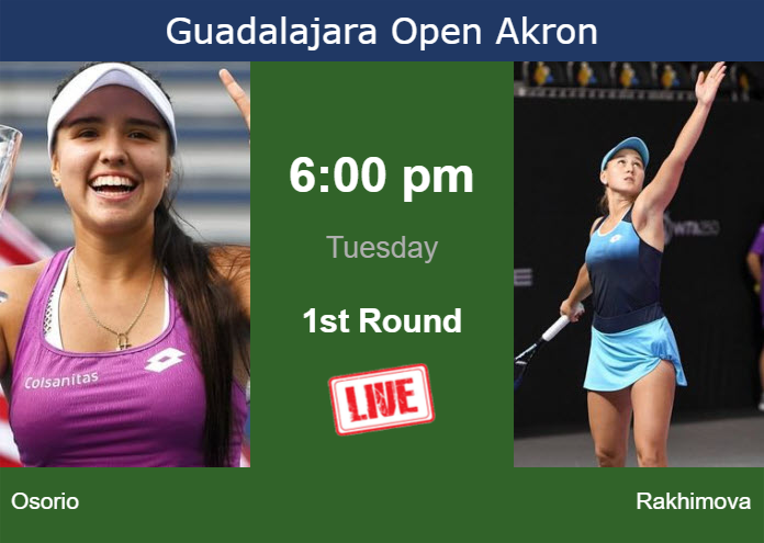 Tuesday Live Streaming Maria Camila Osorio Serrano vs Kamilla Rakhimova