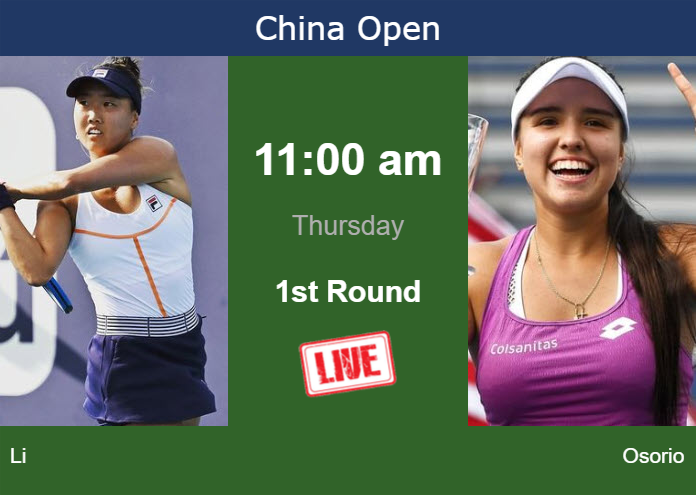 Wednesday Live Streaming Ann Li vs Maria Camila Osorio Serrano