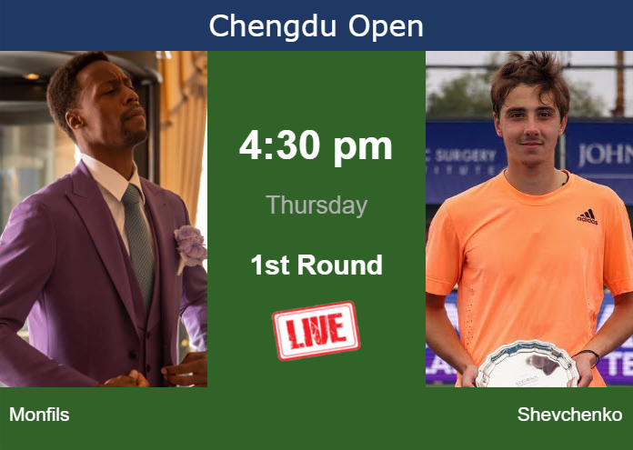 Wednesday Live Streaming Gael Monfils vs Alexander Shevchenko